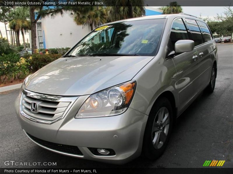 Silver Pearl Metallic / Black 2008 Honda Odyssey Touring