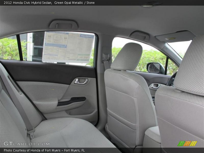 Green Opal Metallic / Stone 2012 Honda Civic Hybrid Sedan