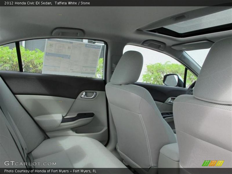 Taffeta White / Stone 2012 Honda Civic EX Sedan