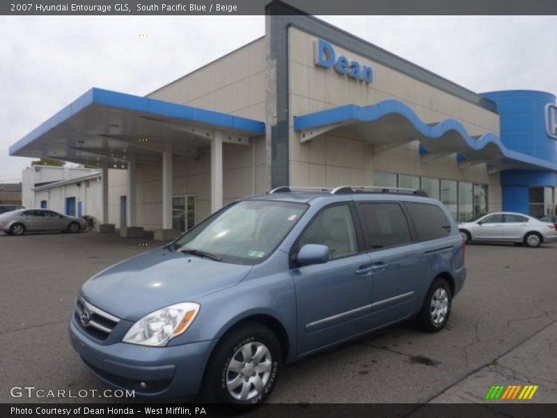 South Pacific Blue / Beige 2007 Hyundai Entourage GLS