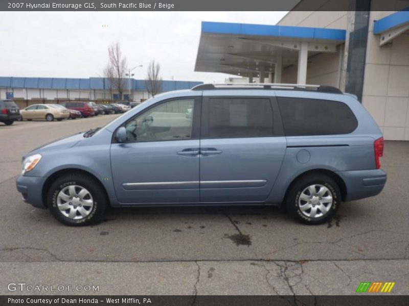 South Pacific Blue / Beige 2007 Hyundai Entourage GLS