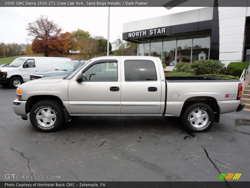 Sand Beige Metallic / Dark Pewter 2005 GMC Sierra 1500 Z71 Crew Cab 4x4