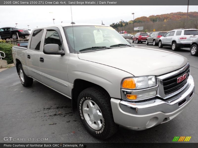 Sand Beige Metallic / Dark Pewter 2005 GMC Sierra 1500 Z71 Crew Cab 4x4