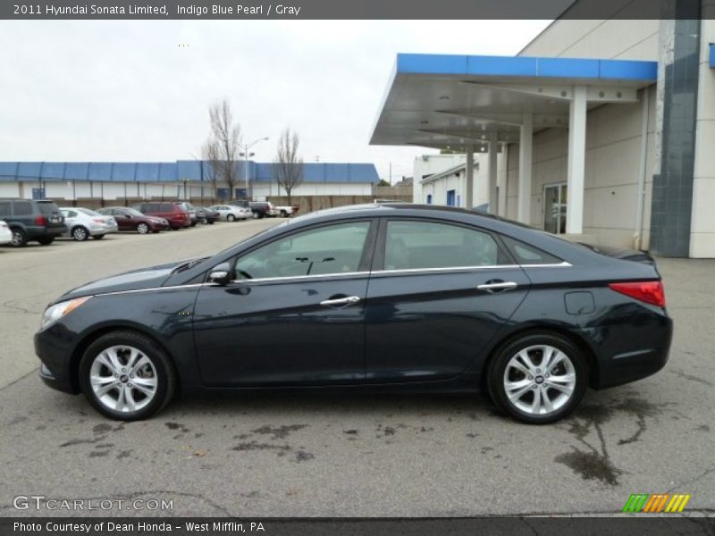 Indigo Blue Pearl / Gray 2011 Hyundai Sonata Limited