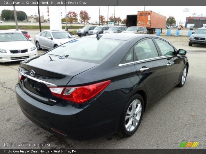 Indigo Blue Pearl / Gray 2011 Hyundai Sonata Limited