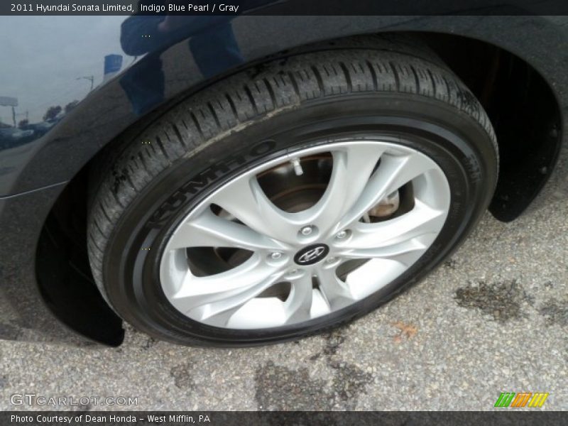 Indigo Blue Pearl / Gray 2011 Hyundai Sonata Limited