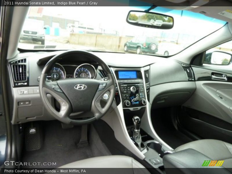 Indigo Blue Pearl / Gray 2011 Hyundai Sonata Limited