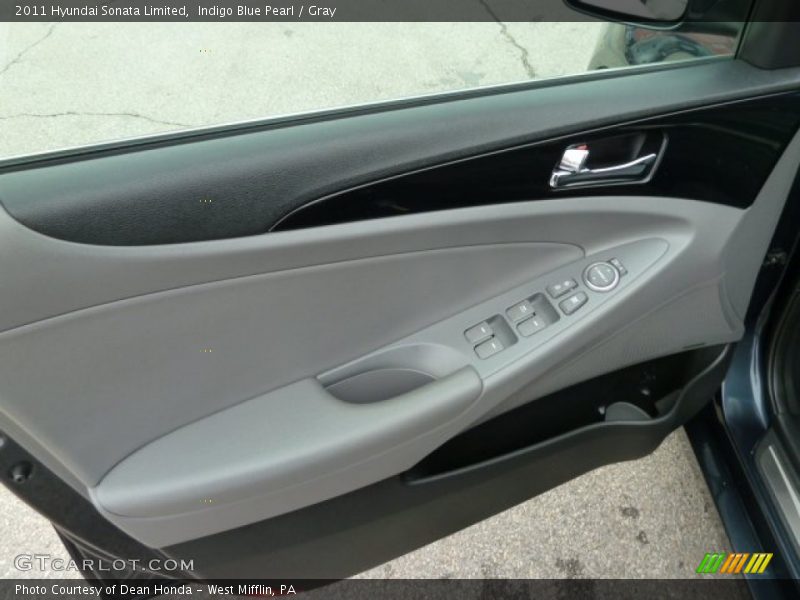 Indigo Blue Pearl / Gray 2011 Hyundai Sonata Limited