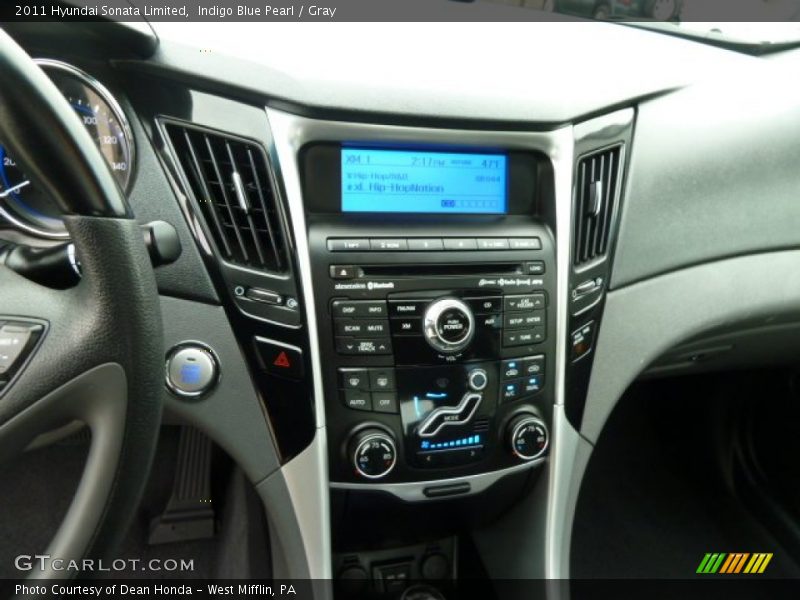 Indigo Blue Pearl / Gray 2011 Hyundai Sonata Limited