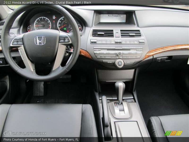 Crystal Black Pearl / Black 2012 Honda Accord EX-L V6 Sedan