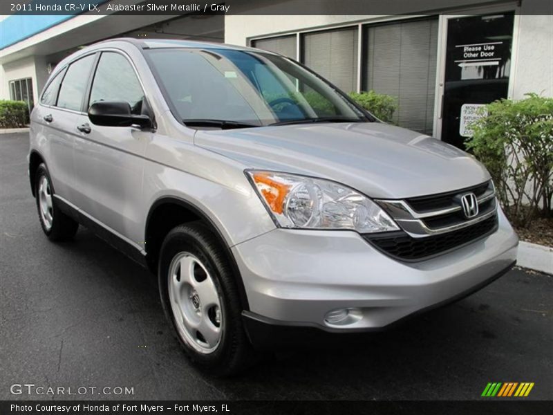 Alabaster Silver Metallic / Gray 2011 Honda CR-V LX