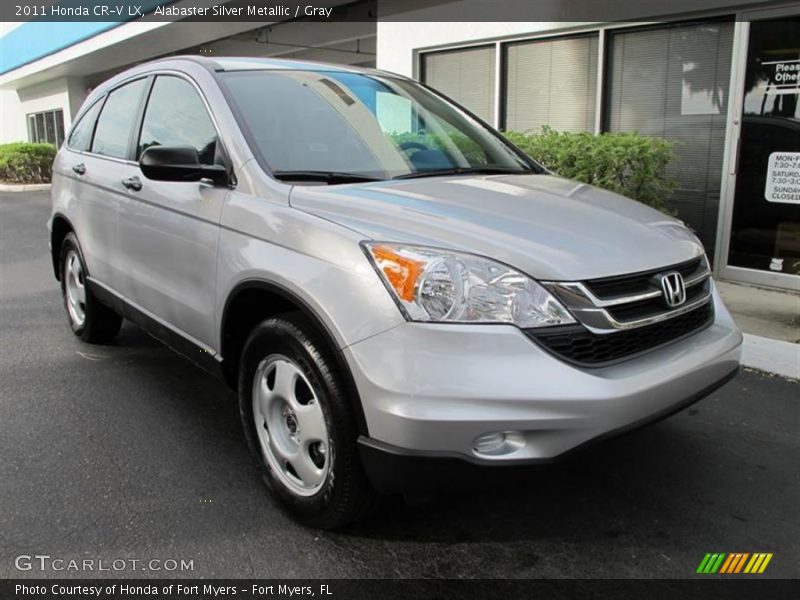 Alabaster Silver Metallic / Gray 2011 Honda CR-V LX