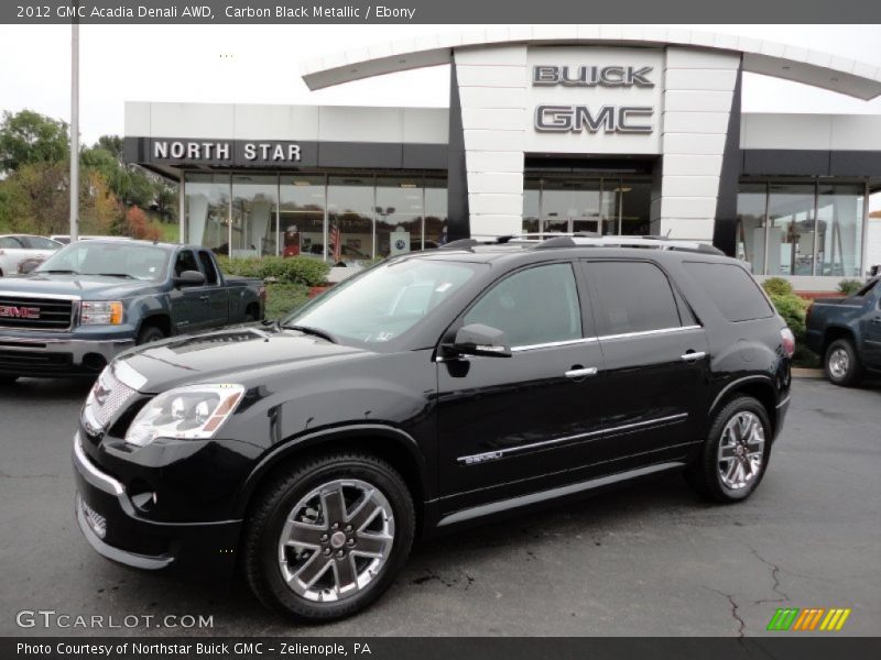 Carbon Black Metallic / Ebony 2012 GMC Acadia Denali AWD