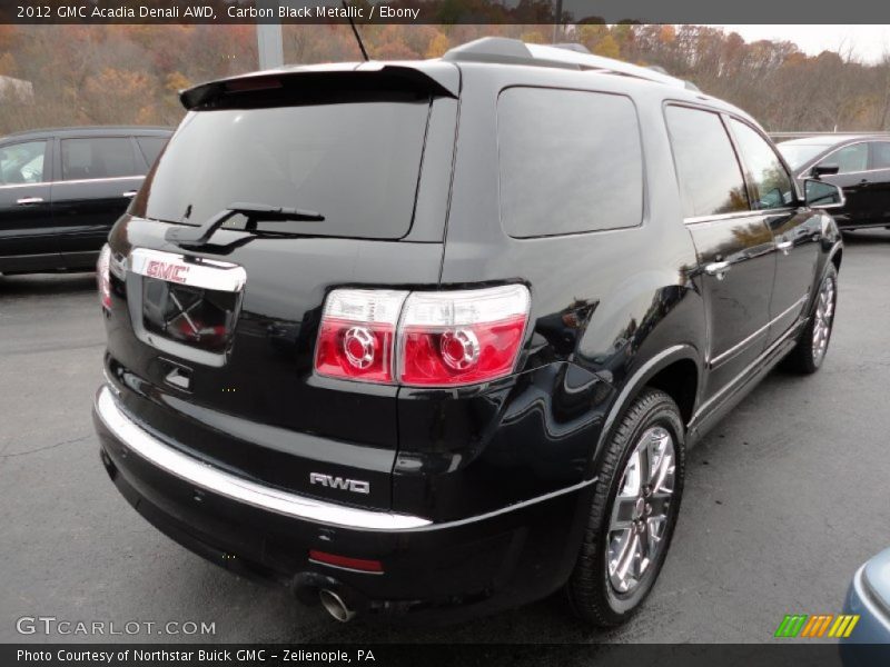 Carbon Black Metallic / Ebony 2012 GMC Acadia Denali AWD