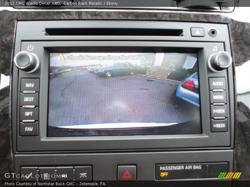 Carbon Black Metallic / Ebony 2012 GMC Acadia Denali AWD