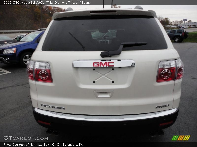 White Diamond Tricoat / Ebony 2012 GMC Acadia SLE AWD