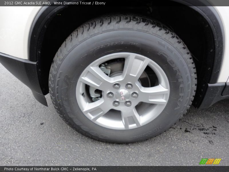 White Diamond Tricoat / Ebony 2012 GMC Acadia SLE AWD