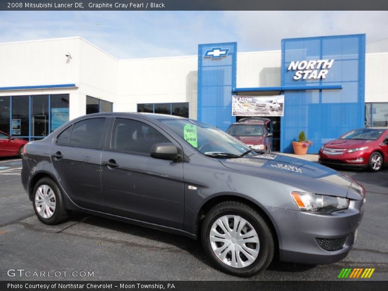 Graphite Gray Pearl / Black 2008 Mitsubishi Lancer DE