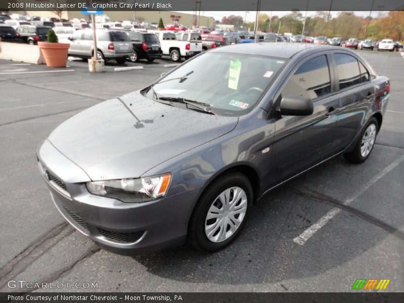 Graphite Gray Pearl / Black 2008 Mitsubishi Lancer DE