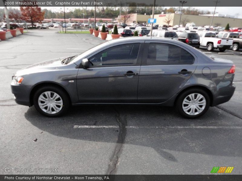 Graphite Gray Pearl / Black 2008 Mitsubishi Lancer DE