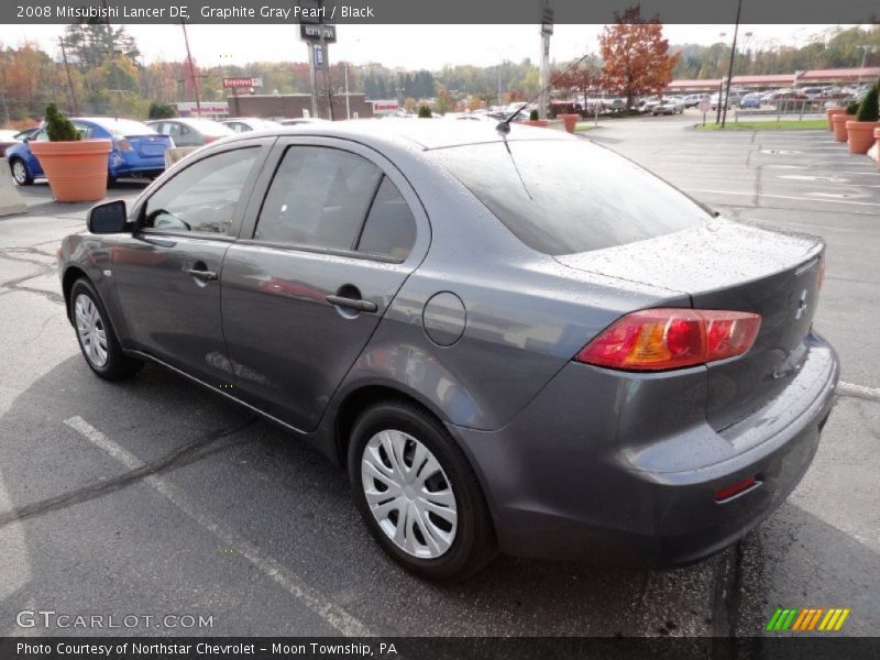Graphite Gray Pearl / Black 2008 Mitsubishi Lancer DE