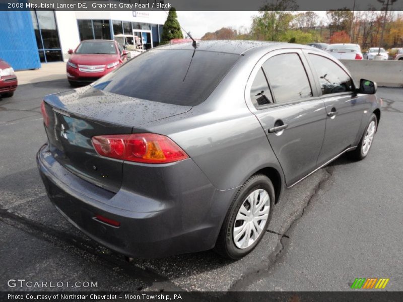 Graphite Gray Pearl / Black 2008 Mitsubishi Lancer DE