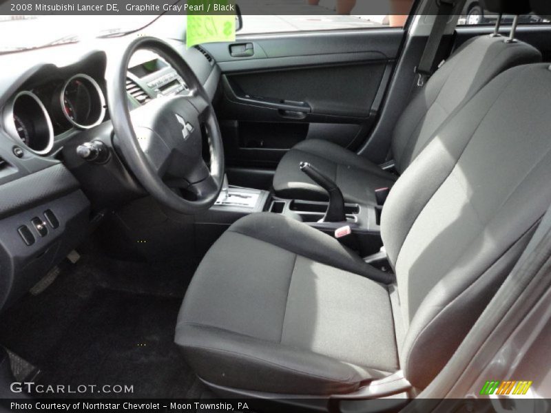 Graphite Gray Pearl / Black 2008 Mitsubishi Lancer DE
