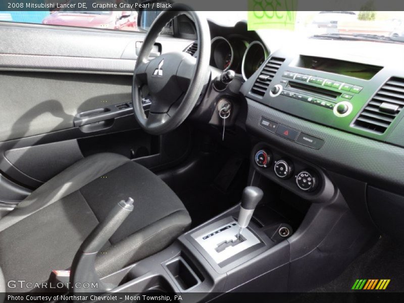 Graphite Gray Pearl / Black 2008 Mitsubishi Lancer DE