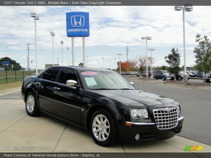 Brilliant Black / Dark Slate Gray/Light Graystone 2007 Chrysler 300 C HEMI