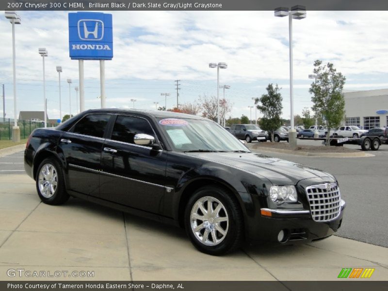 Brilliant Black / Dark Slate Gray/Light Graystone 2007 Chrysler 300 C HEMI