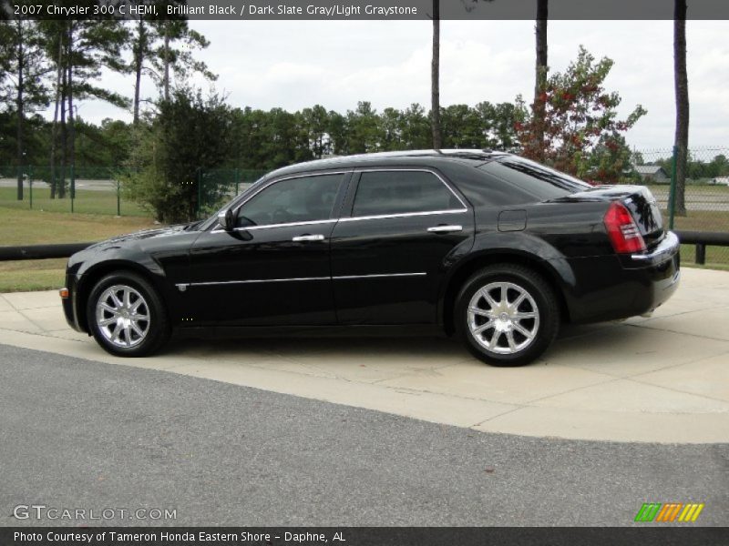 Brilliant Black / Dark Slate Gray/Light Graystone 2007 Chrysler 300 C HEMI