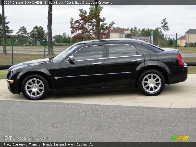 Brilliant Black / Dark Slate Gray/Light Graystone 2007 Chrysler 300 C HEMI