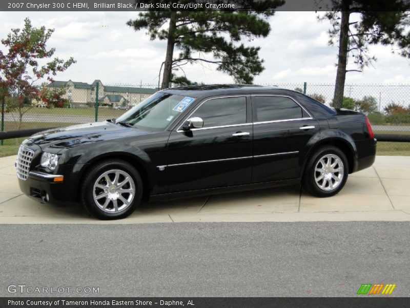 Brilliant Black / Dark Slate Gray/Light Graystone 2007 Chrysler 300 C HEMI