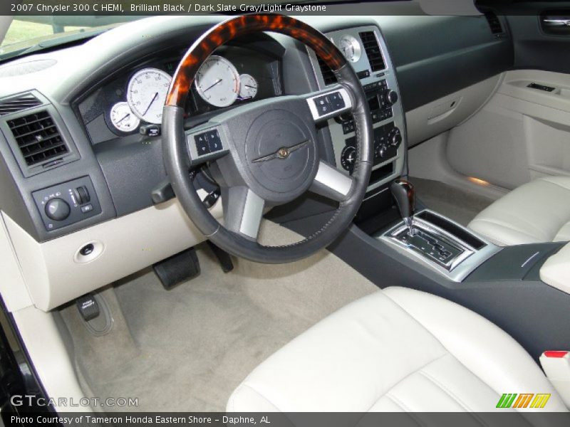 Brilliant Black / Dark Slate Gray/Light Graystone 2007 Chrysler 300 C HEMI