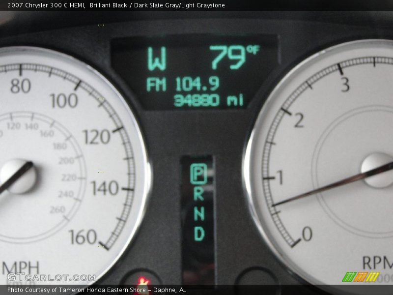 Brilliant Black / Dark Slate Gray/Light Graystone 2007 Chrysler 300 C HEMI