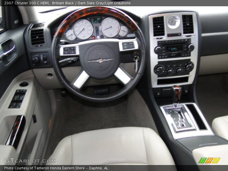 Brilliant Black / Dark Slate Gray/Light Graystone 2007 Chrysler 300 C HEMI