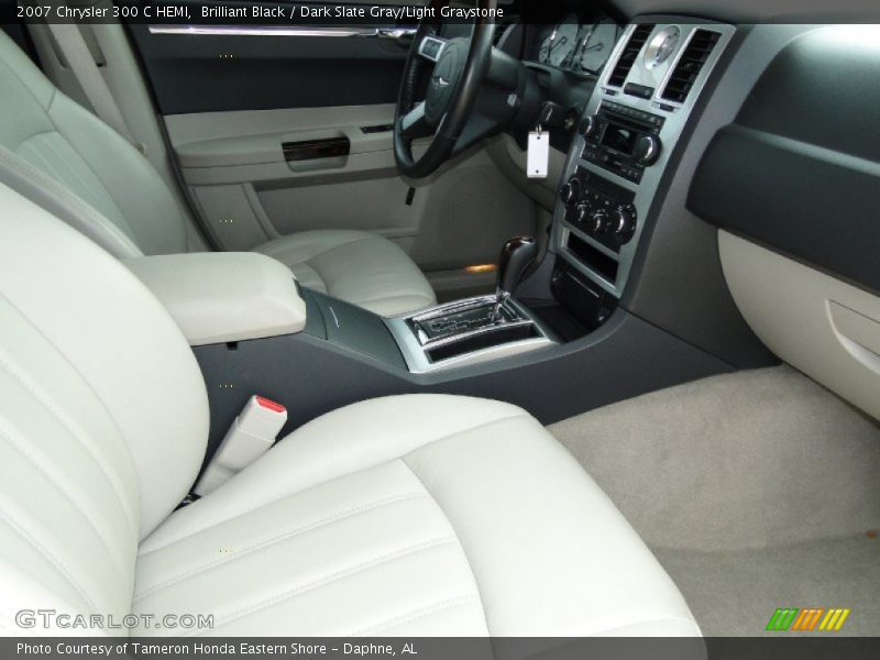Brilliant Black / Dark Slate Gray/Light Graystone 2007 Chrysler 300 C HEMI