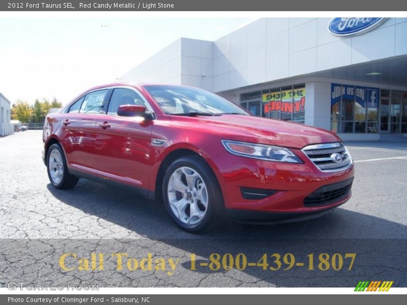 Red Candy Metallic / Light Stone 2012 Ford Taurus SEL