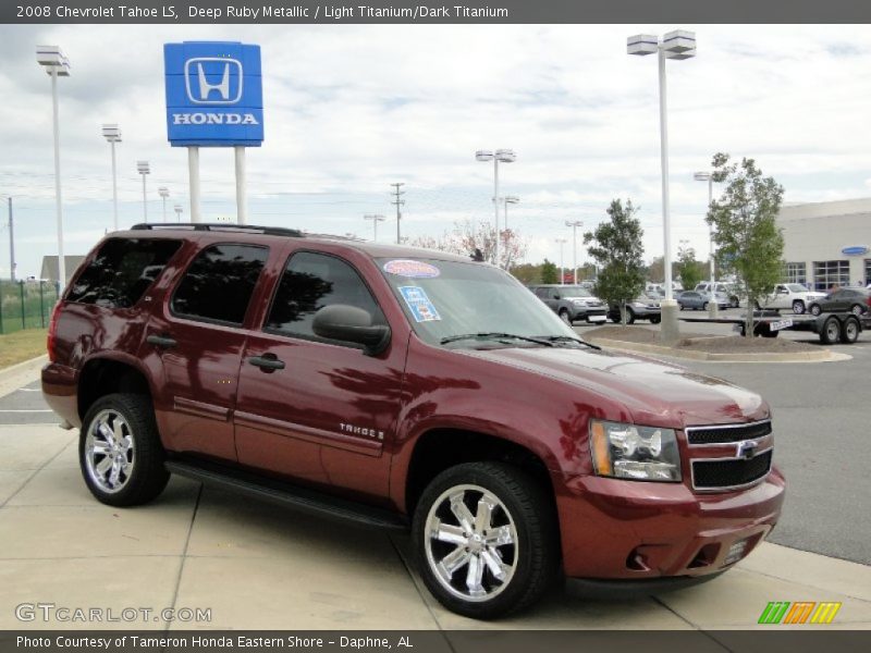 Deep Ruby Metallic / Light Titanium/Dark Titanium 2008 Chevrolet Tahoe LS