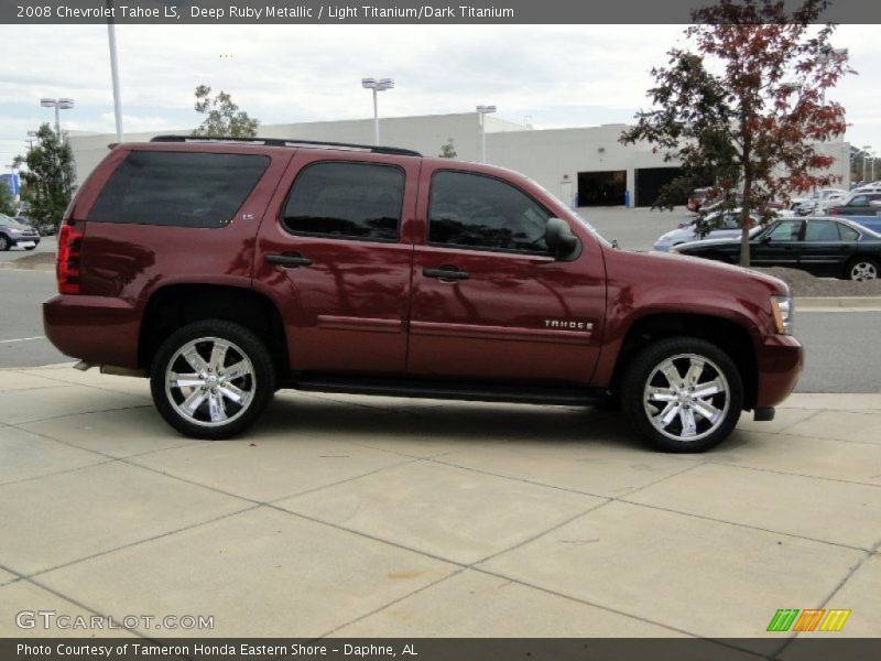 Deep Ruby Metallic / Light Titanium/Dark Titanium 2008 Chevrolet Tahoe LS