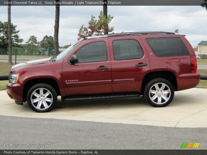 Deep Ruby Metallic / Light Titanium/Dark Titanium 2008 Chevrolet Tahoe LS