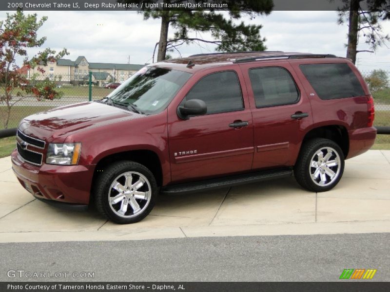 Deep Ruby Metallic / Light Titanium/Dark Titanium 2008 Chevrolet Tahoe LS
