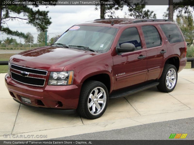 Deep Ruby Metallic / Light Titanium/Dark Titanium 2008 Chevrolet Tahoe LS
