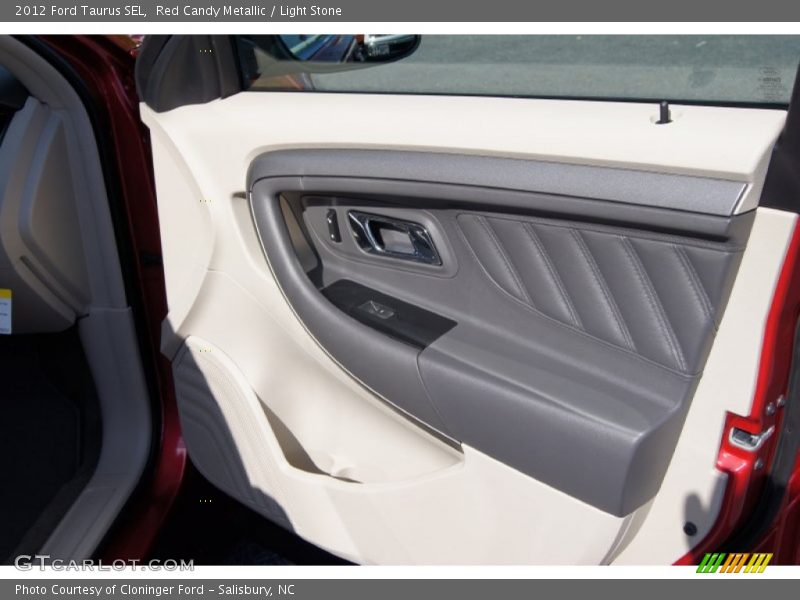 Red Candy Metallic / Light Stone 2012 Ford Taurus SEL