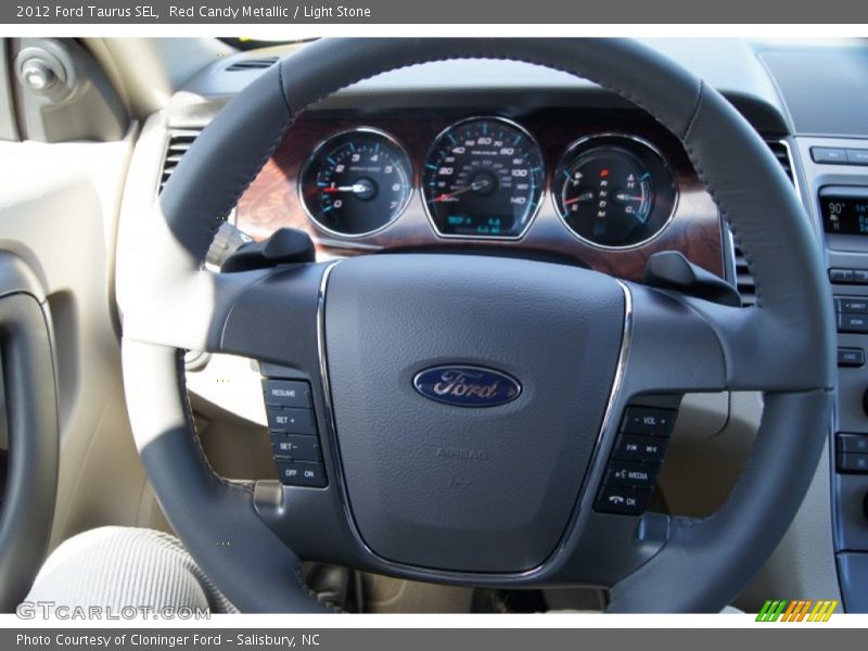 Red Candy Metallic / Light Stone 2012 Ford Taurus SEL