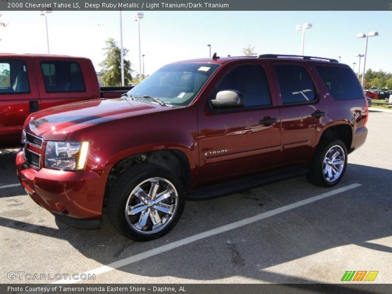 Deep Ruby Metallic / Light Titanium/Dark Titanium 2008 Chevrolet Tahoe LS