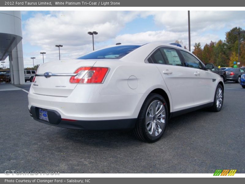 White Platinum Tri-Coat / Light Stone 2012 Ford Taurus Limited