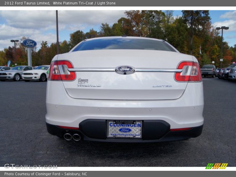 White Platinum Tri-Coat / Light Stone 2012 Ford Taurus Limited