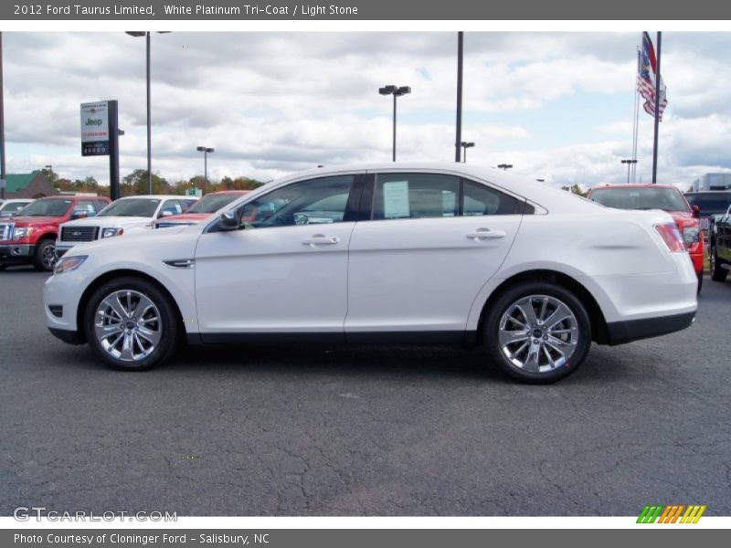 White Platinum Tri-Coat / Light Stone 2012 Ford Taurus Limited