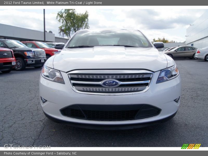White Platinum Tri-Coat / Light Stone 2012 Ford Taurus Limited